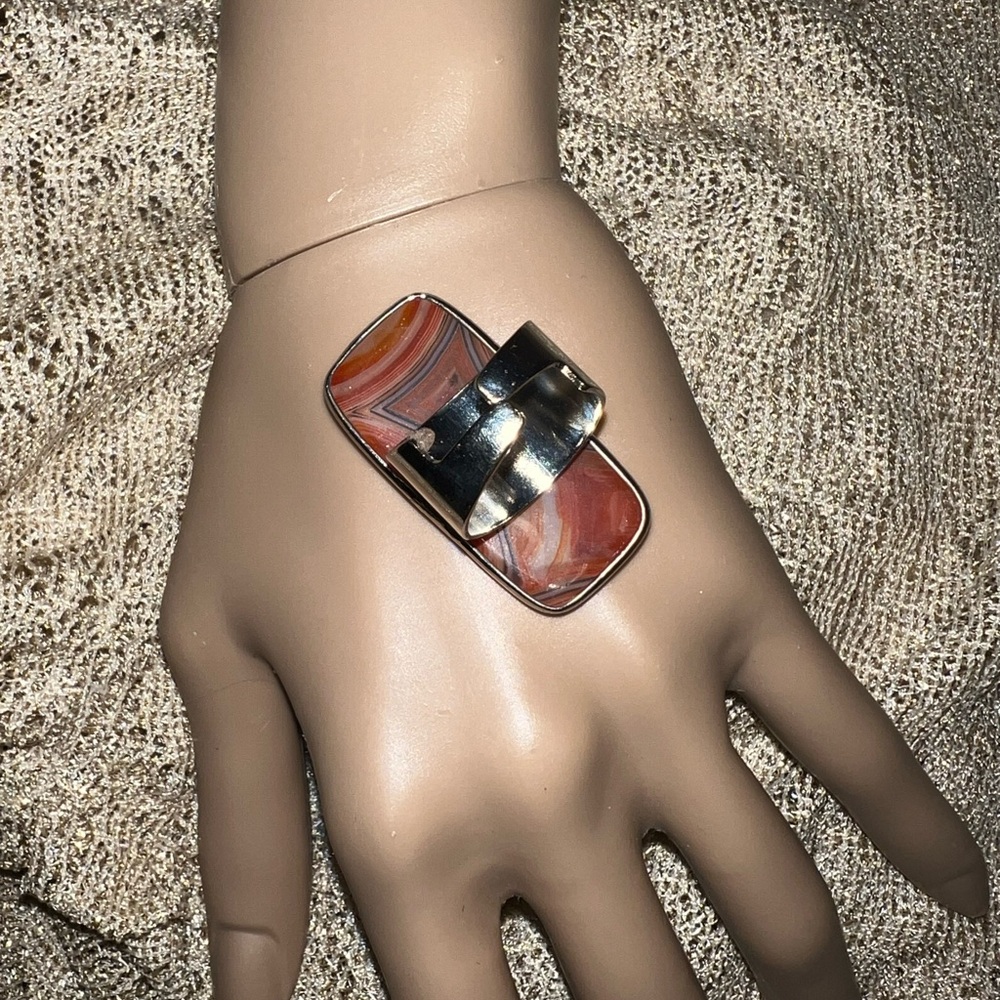 Rust Colored Statement Ring - image 3